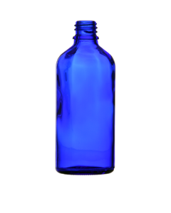 100 ml blå glasflaske