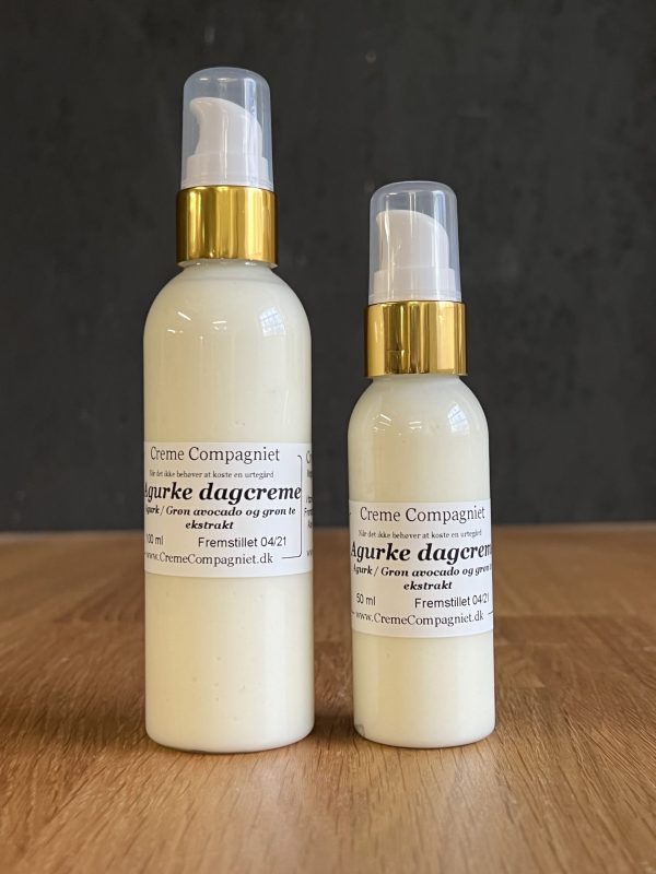 agurkedagcreme med guld pumpe