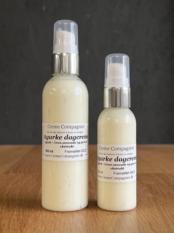 agurkedagcreme med sølvpumpe