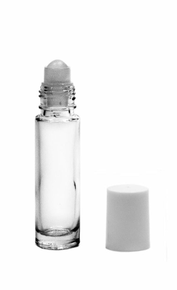 10 ml roll on med hvidt låg og plastindsats