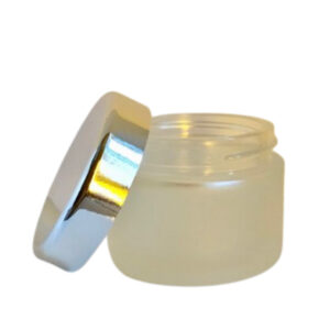 30 ml Frosted glaskrukke med låg