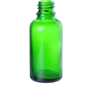 30 ml klar grøn glasflaske