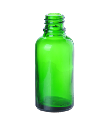30 ml klar grøn glasflaske