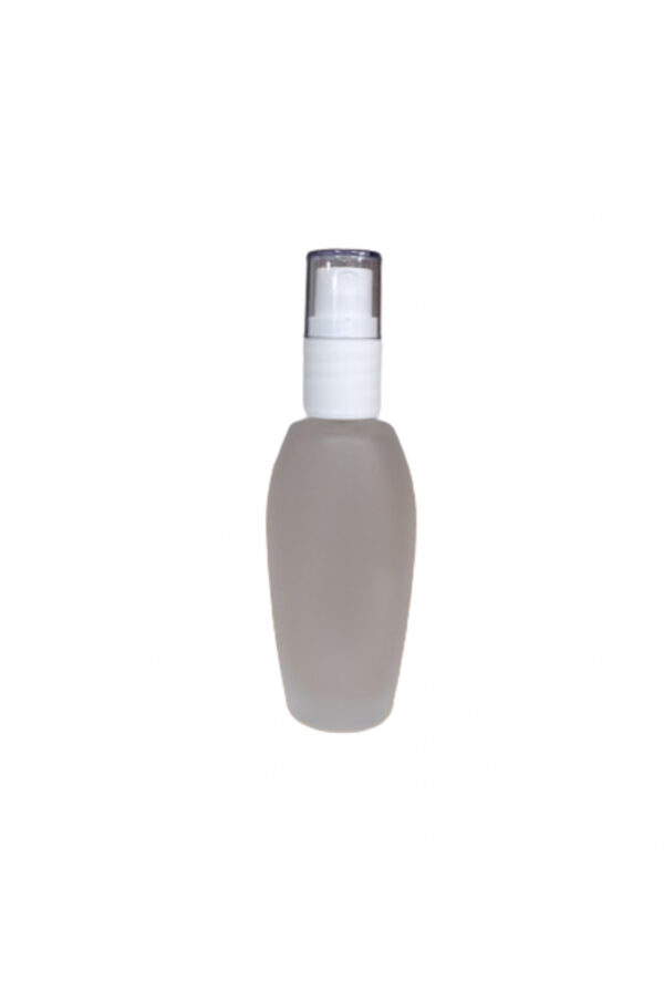 30 ml frosted glasflaske med hvid spray & klar hætte