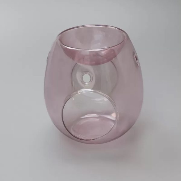 Duftlampe i glas lyserød