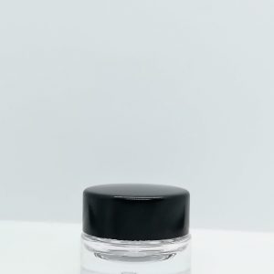 5 ml klar glas med sort bakelitlåg