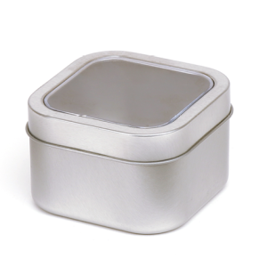 100 ml alu firkantet klar top