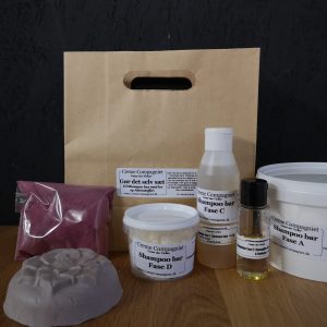Shampoo bar gør det selv sæt hibiscus og kaolin
