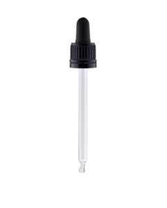 sort pipette til 100 ml glasflaske