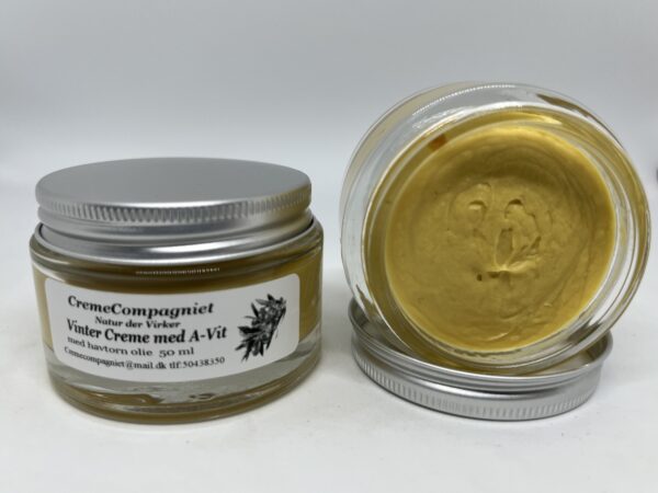 Vintercreme med A-Vitamin & Rosentræ / 50 ml i glaskrukke - Image 2