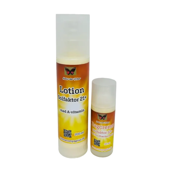 Sæt med Sollotion & Dagcreme i Airfree flaske